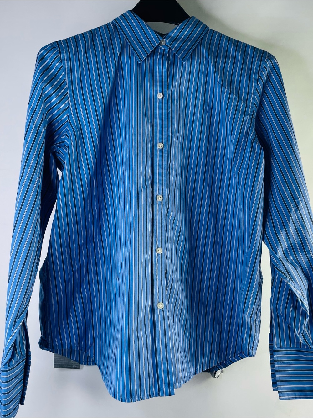 Lauren Ralph Lauren Blue Multi-Stripe Dress Shirt